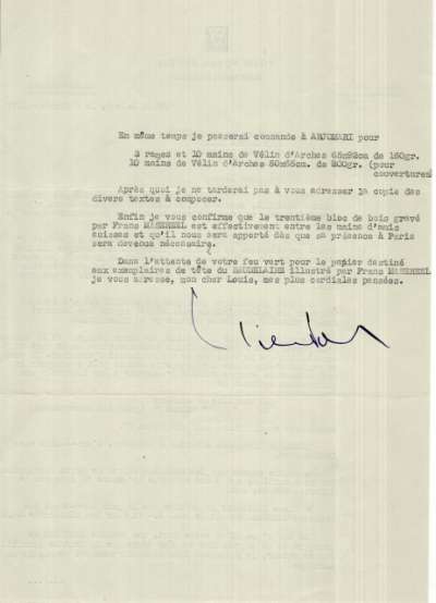 Lettre de Pierre Vorms à Louis Barnier, 6 février 1977. Page 2