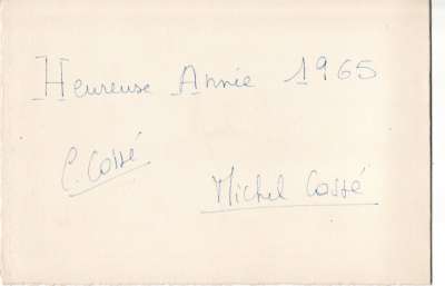 Voeux de bonne année 1965 de Michel Cassé. 21,5x14 cm. 51 sur 100