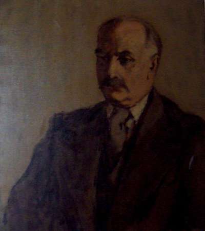 Portrait de Volf Chalit par Benn (peinture à  l'huile). Années quarante