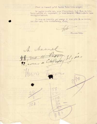 Lettre de Florent Fels à Volf Chalit, 20 février 1929. Page 2