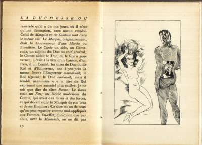 Rétif de la Bretone, La duchesse ou la femme sylfide, A trois clefs d'or. 1946. Burin de Marcel Jean