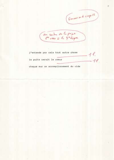 Claude Royet-Journoud, Une méthode descriptive, Le collet de buffle. 1986. Maquette. Page 4