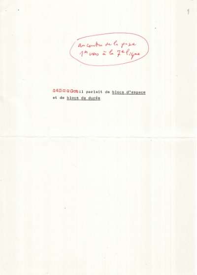 Claude Royet-Journoud, Une méthode descriptive, Le collet de buffle. 1986. Maquette. Page 6