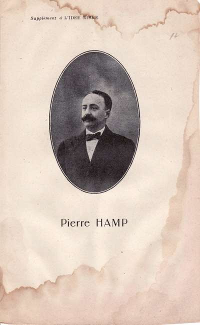 Portrait de Pierre Hamp dans la revue L'Idée libre de mai 1923