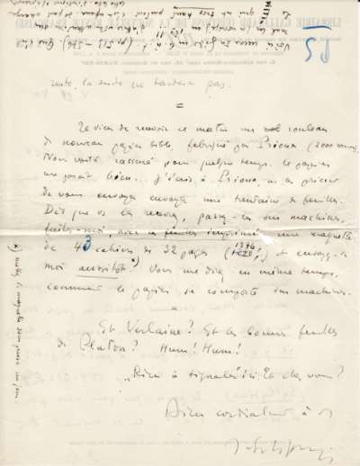 Lettre de Jacques Schiffrin, 4 mars 1940. Page 2