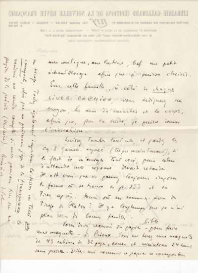 Lettre de Jacques Schiffrin, 16-17 mars 1940. Page 2