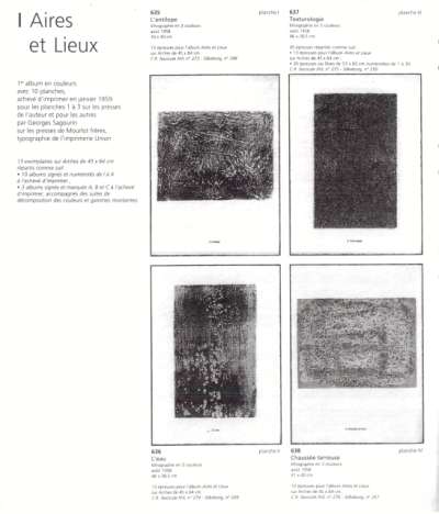 Jean Dubuffet, Les Phénomènes, 1958-1962. Lithographies de l’artiste, typographie pour certaines séries de l'Imprimerie Union, pour d'autres de Féquet et Baudier