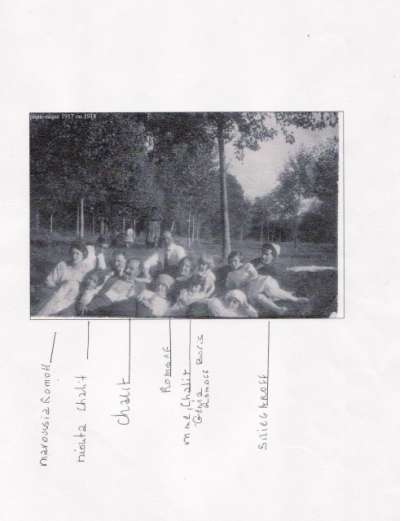 Pique-nique à Sceaux avec les familles Chalit, Romoff et Snégaroff. Années 1920