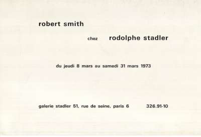 Robert Smith. 21x14 cm. 1973