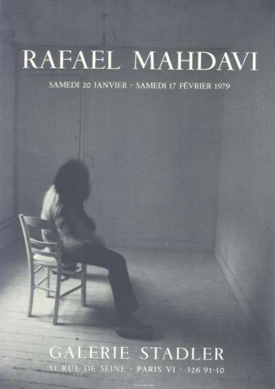 Affiche pour l'exposition de Rafael Mahdavi. 56x40cm. 1979