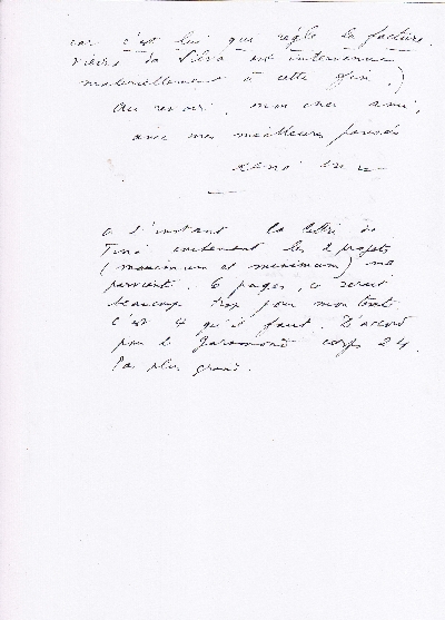 Lettre de René Char à l'Imprimerie Union, 20 mars 1975. Page 2