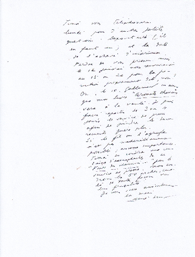 Lettre de René Char à Louis Barnier, 20 décembre 1975, à propos d'Aromates chasseurs. Page 2
