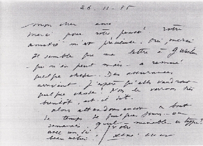 Lettre de René Char à l'Imprimerie Union, 26 novembre 1975