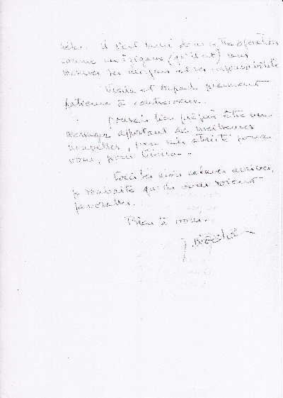 Lettre de Guy Weelen à René Char. Page 2. S.D.