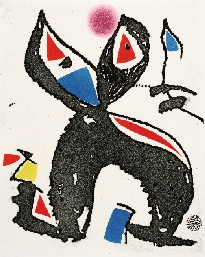 René Char, Joan Miro, Le marteau sans maître, Au vent d'Arles. Illustré de 23 eaux-fortes et aquatintes en couleurs de Miro 1976