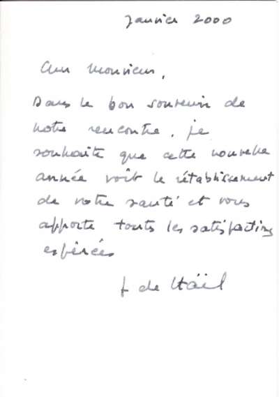 Lettre de Stael à Barnier de janvier 2000