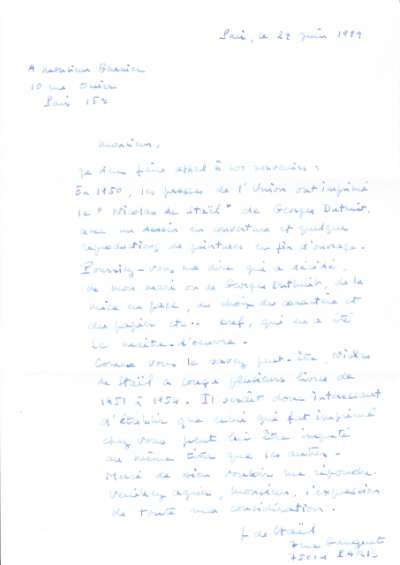 Lettre de Stael à Barnier du 26 juin 1999