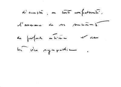 Carte de Georges Bonnin, Directeur de l'Imprimerie Nationale. S.D.. Verso