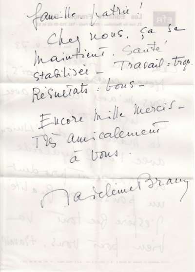 Lettre de Madeleine Braun, Les Editeurs français réunis, 4 avril (1973). Page 2