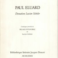 PAUL ELUARD - DONATION LUCIEN SCHELER
