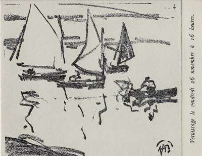Abel Bertram, aquarelles, dessins et peintures, 26 novembre-18 décembre 1954. 19x13,5 cm. 8 p.
